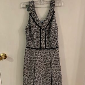 Black and white sleeveless dress